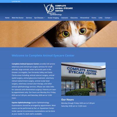 Site we designed for Complete Animal Eyecare in LA