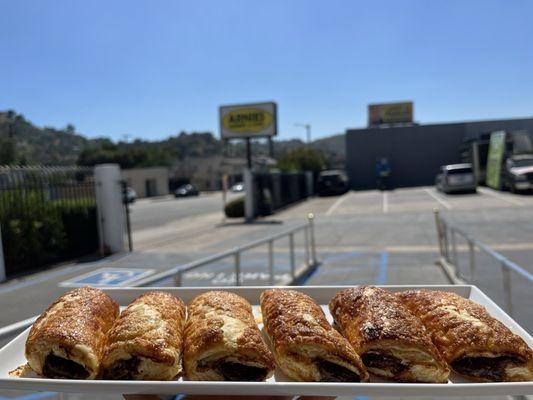 fresh baked nutella cheese rolls