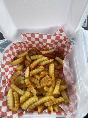 Shrimp and fries combo