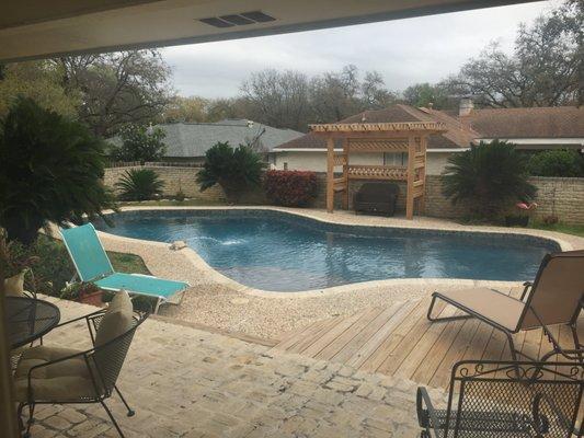 Replaster of pool in Lt. gray