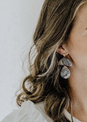 Marble - Handmade Clay Earrings