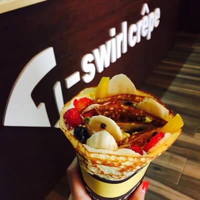 New on the block! T-swirl Fruit Cocktail (: Sweet Crepe :)