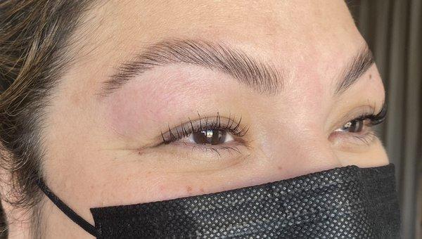 Amazing results of Brow Lamination, Shaping, Tinting + Keratin Lash Lift