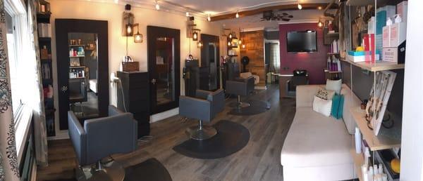 Inside Bow and Arrow Hair Lounge