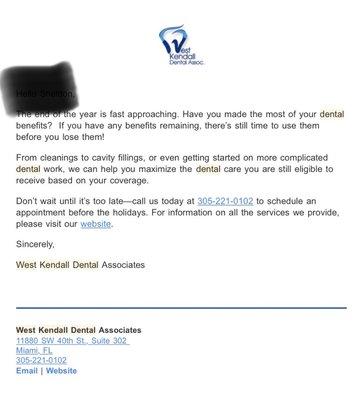 Dental reminders!