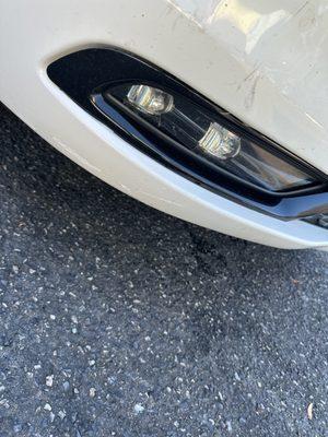 Damages my vehicle received.