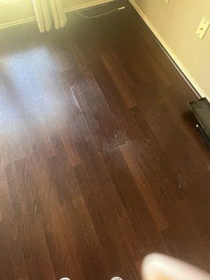 Floors untouched as a standard cleaning practice