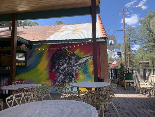 Mural on outside patio