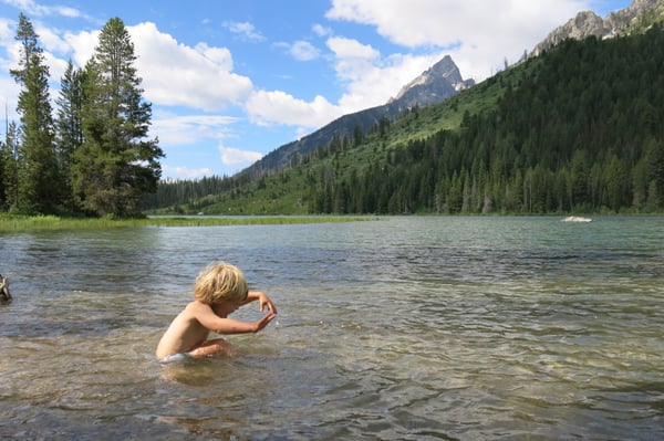 Ana knew the best watering hole... at a subalpine 55 degrees!  Brrr.