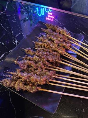 Lamb and beef skewer