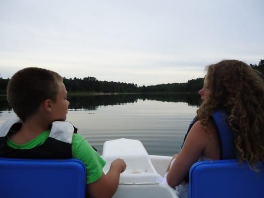 Paddle boat ride