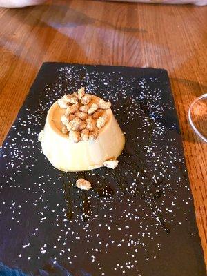 Panna Cotta with candied pine nuts