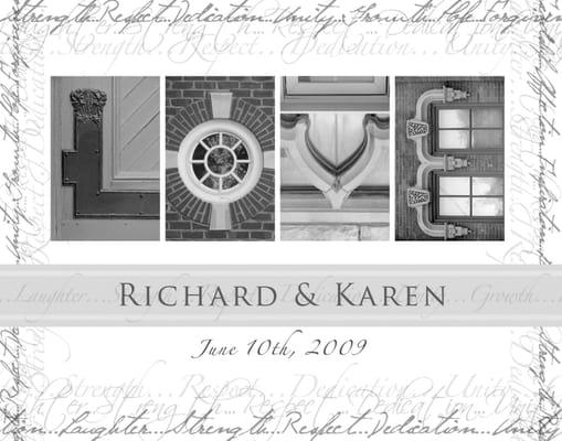 Capture your wedding with our photo letter art!  Personalized with your last name, first names along with your wedding date.