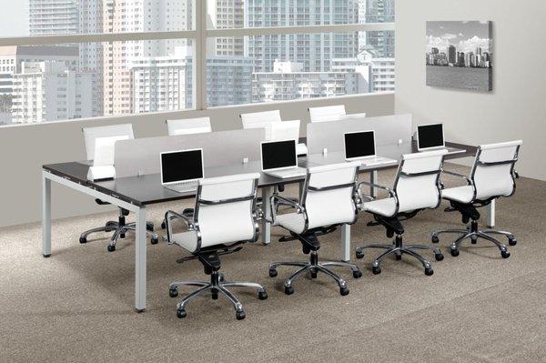 See our powered collaborative tables and desks that fit the needs of any LA office.