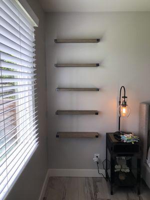 Installation of shelves on the wall