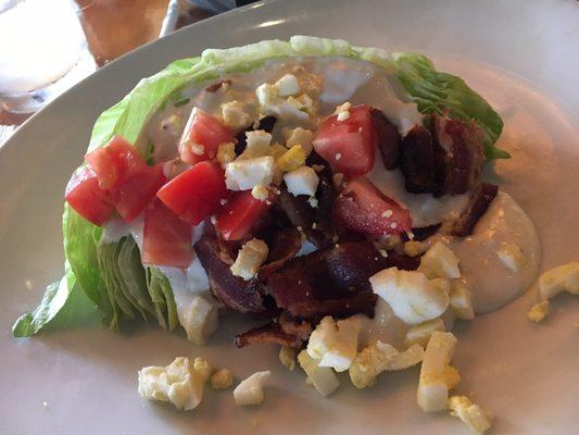 Wedge salad from their small plates menu.