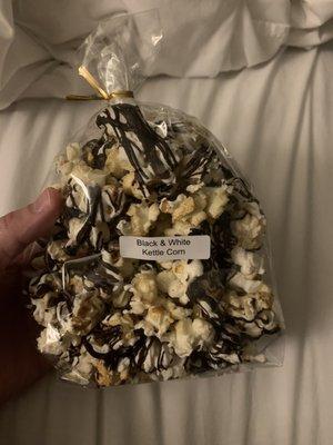 $5.35 Black & White Kettle Corn