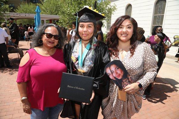 Our 2022 Genesis Academy Valedictorian, Alicia Gomez with her family. Alicia is attending GCC where she is pursuing a Nursing Degree.