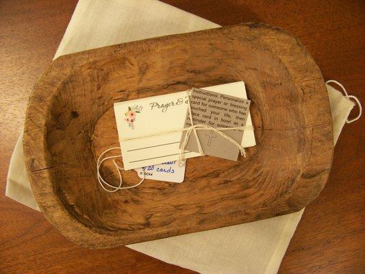 do you need a unique gift? great prayer bowl with 20 prayer cards and muslin bag for gift giving