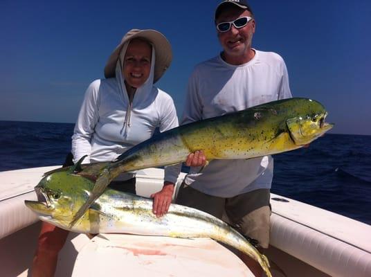 3-13-2016 With Ken & Debbie. During our fun filled one-day trip they caught Sailfish, Bonita, Mahi Mahi, & Mackerel.