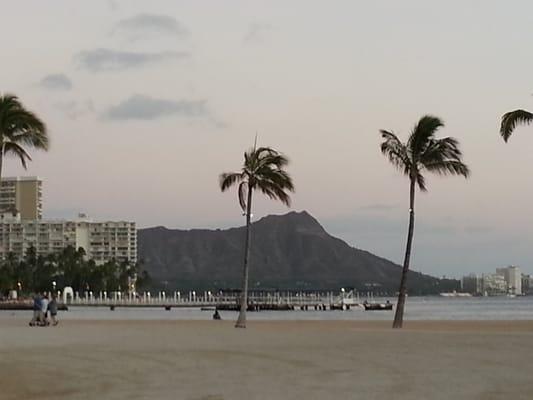 Diamond Head from Waikiki beach