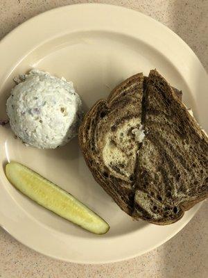 Ruben and potato salad