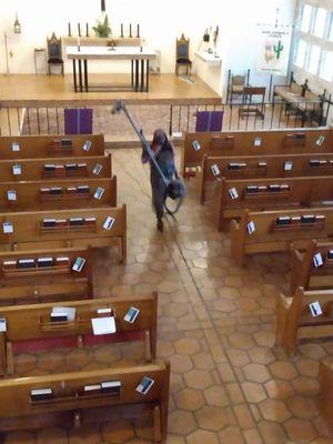 Cleaning St Andrew's Church