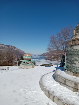 Battle Monument. Hudson River in the background