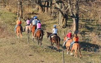 Heading out on the trails.