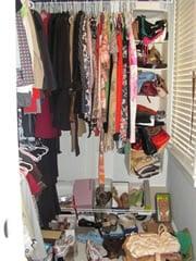 Closet Before Declutter