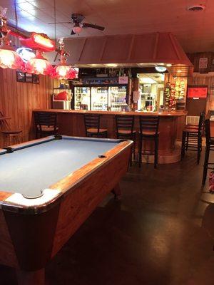 Entrance - bar area with high top tables