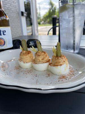 Deviled eggs best I've had. I smashed the 4th one before the pic