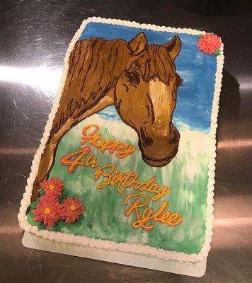 Horse sheet cake