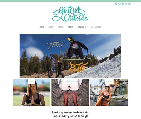 Web design - Girl Get Outside Active Womens Lifestyle