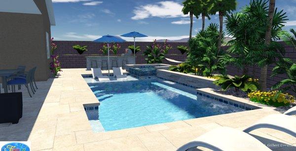 Modern pool/spa design