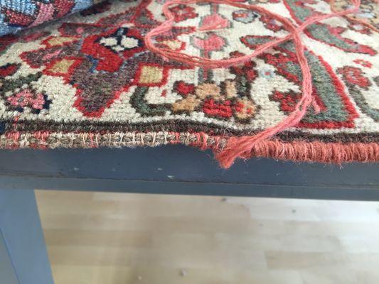 Rug Repair - Before