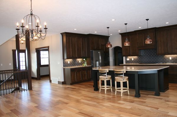 contemporary kitchen and main room remodel