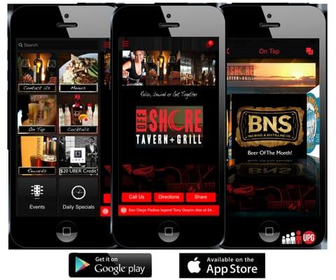 Offshore Tavern Mobile App with its new fresh look.