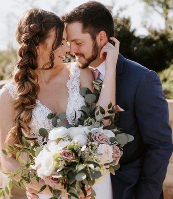 Cascading bridal hair