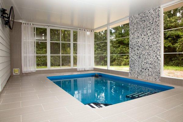 Eze Breeze Vinyl Glass Sunroom and swim spa