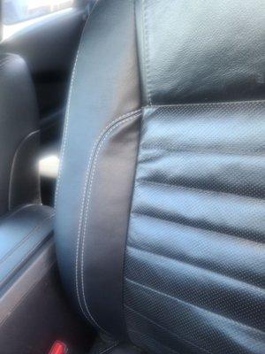 Repaired driver seat