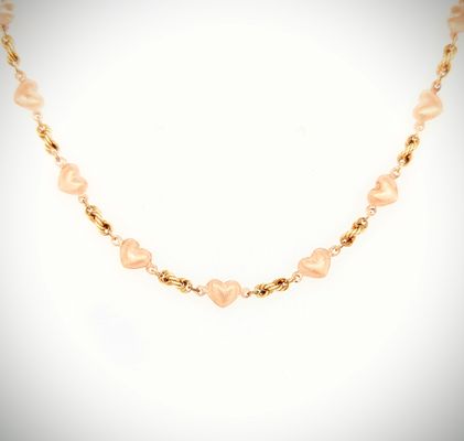 10KT Rose Gold Heart Necklace