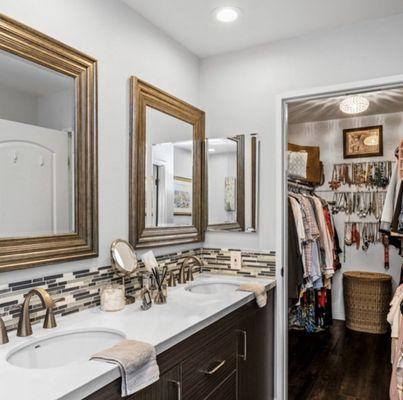 His and Hers Sinks and a Walk-in Closet