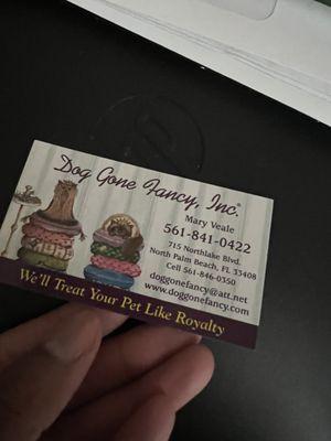 Her business card!