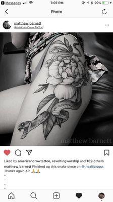 Snake side thigh piece