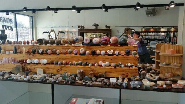 Large selection of Gemstone Spheres.