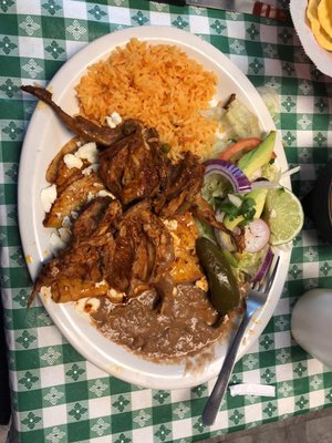 Authentic quail enchiladas(enchiladas de guilota). Delicious!