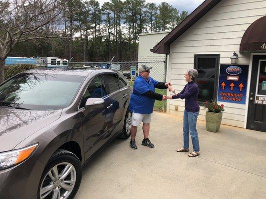 Here is Janice picking up her 2013 Acura RDX!