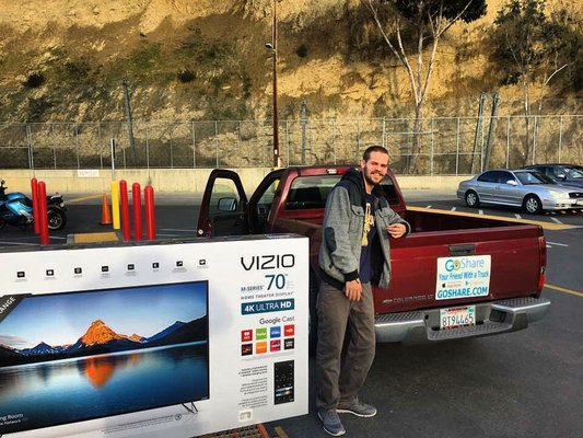 GoShare big screen TV delivery from Costco