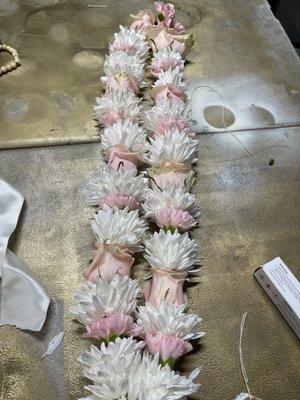 Bride and groom garland